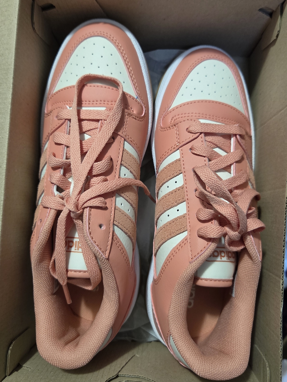 Adidas Break Start Low Women's Sneakers Pink & White US 6.5 New Never Worn